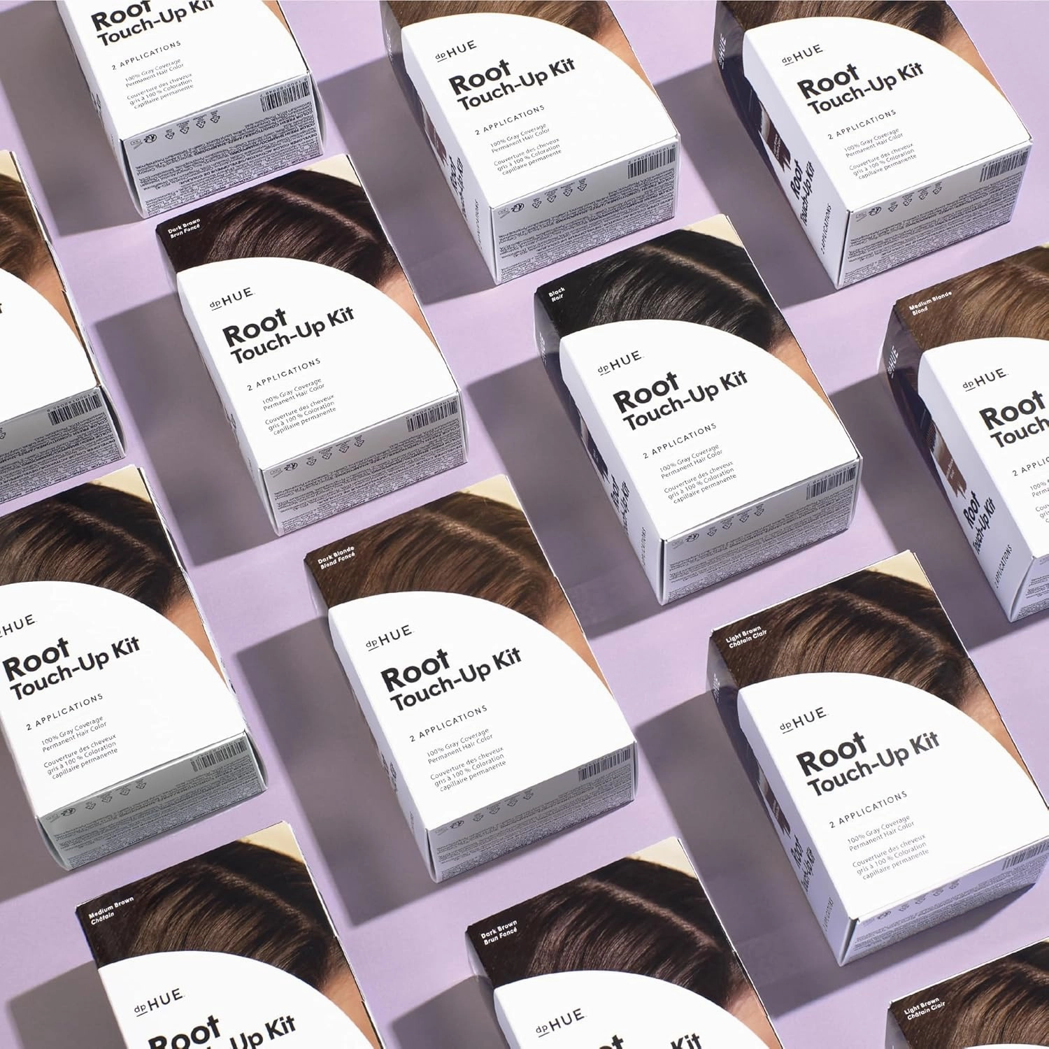 dpHUE Root Touch-Up Kit, Light Brown - Permanent Hair Color for Gray Coverage - Includes Two Applications - Paraben, SLS & SLES Sulfate Free - Leaping Bunny Certified
