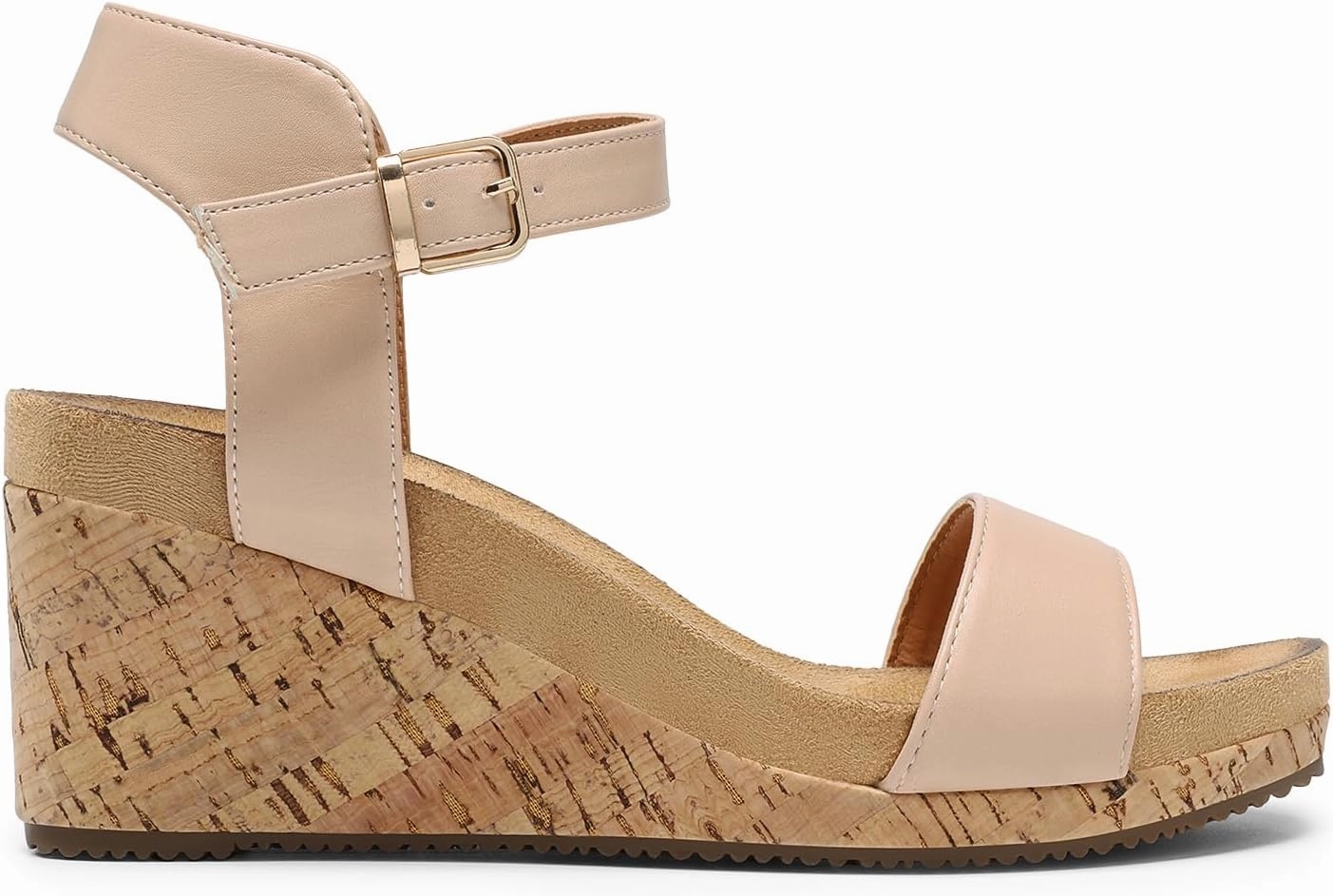 DREAM PAIRS Women's Open Toe Buckle Ankle Strap Platform Wedge Sandals Women 2025