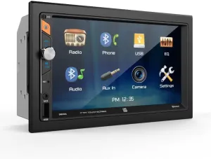 Dual DM724 2-DIN 7" Touchscreen Bluetooth Mechless Digital Multimedia Receiver