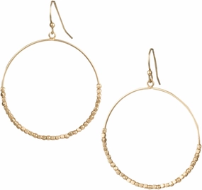 Earrings Teardrop hoop dangle drop with Seed Beads for Women