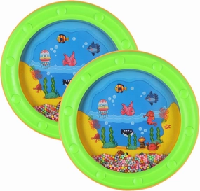 EASTROCK Ocean Drum - 10 Inch Sea Sound Percussion Instrument With Fish Graphic, Wave and Surf Effect (2 PCS)