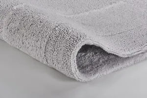 Eco Living Havanna Reversible Cotton Bathroom Rug (21.7 x 25.6in, Silver Grey)