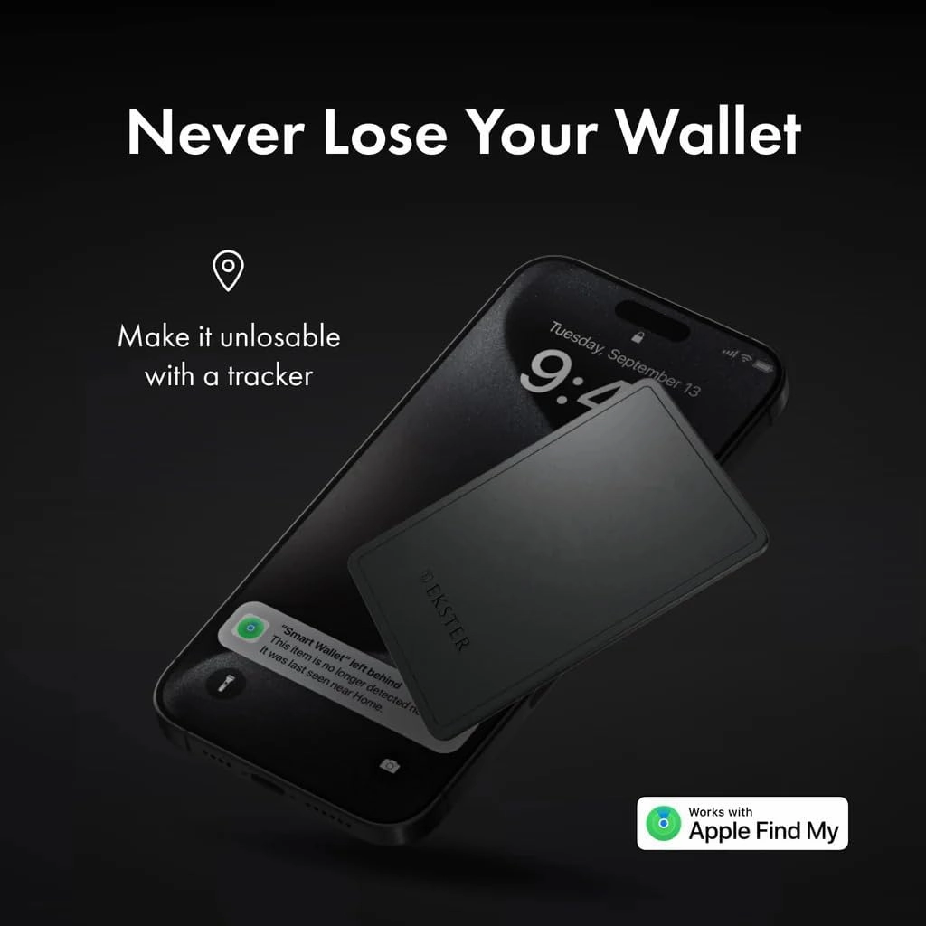 Ekster Cardholder Pro All-Metal Wallet for Men | Metal Wallets with RFID Blocking Layer | Slim & Minimalist Aluminum Wallet with Push Button for Quick Card Access | Space Grey
