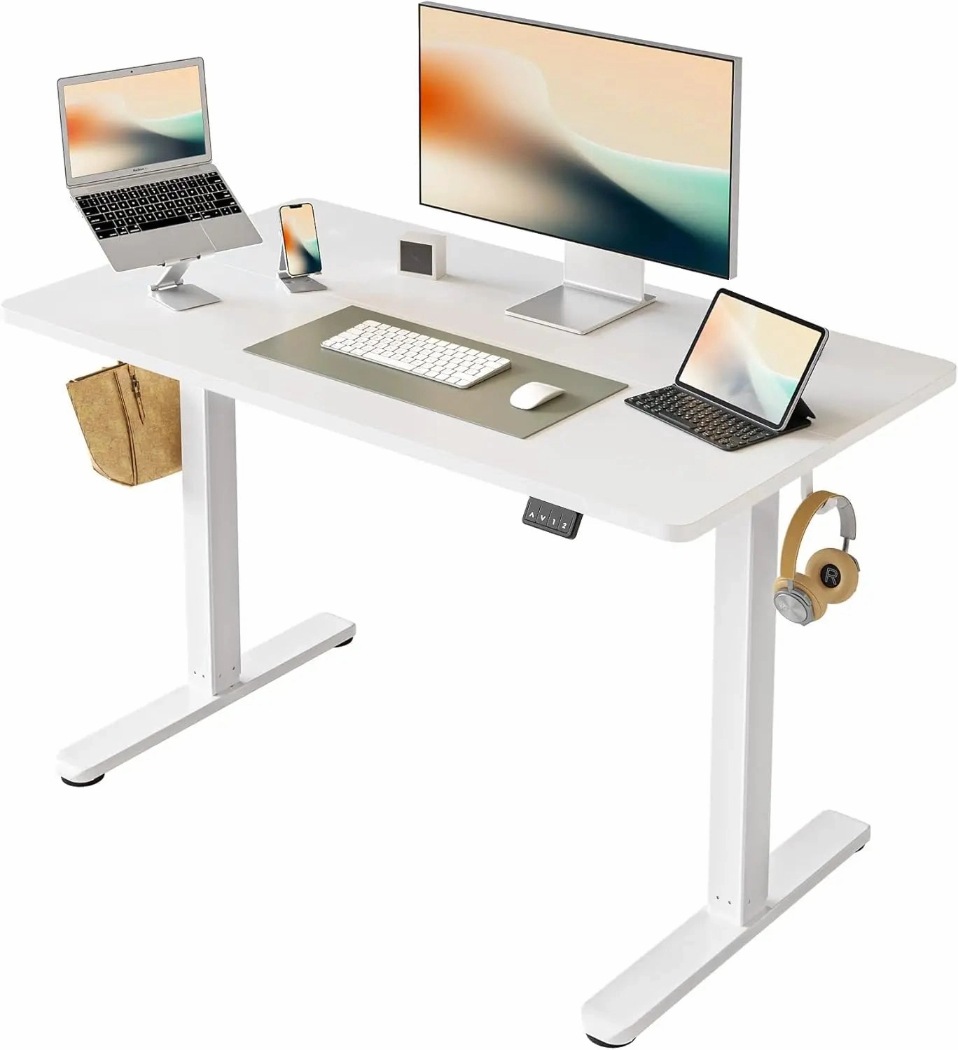 Electric Standing Desk, 55 x 24 Inches Height Adjustable Stand-up Desk,