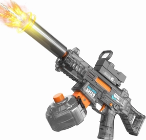 Electric Water Gun for Kids & Adults - Automatic Squirt Gun with up to 32FT Range, Built-in LED Lights & 350mL Leakproof Tank, Rechargeable Summer Pool Beach Outdoor Water Toys for Ages 3 