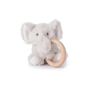Elegant Baby Plush Teething Elephant Toy for Babies, Luxury Soft Material, Hand Embroidered Details, Soothing Rattle Sound