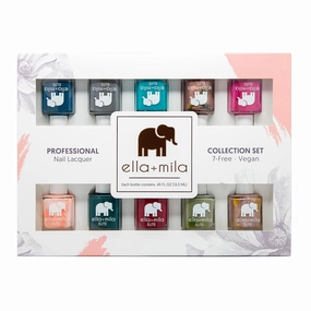 ella mila Professional Nail Polish Set - Quick Dry Nail Polish - Long-Lasting & Chip Resistant Nail Polish Kit (Elite Collection B - 10 Pack - 0.45 fl oz each)
