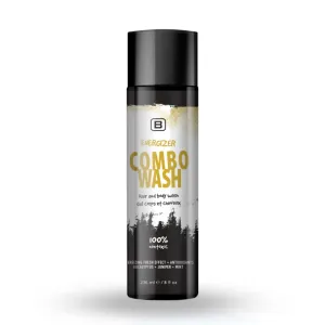 Energizer Combo Wash - EWG VERIFIED ™ - Organic - All-In-One Shower Wash – Made in Canada - Shampoo, Body Wash, Face Wash
