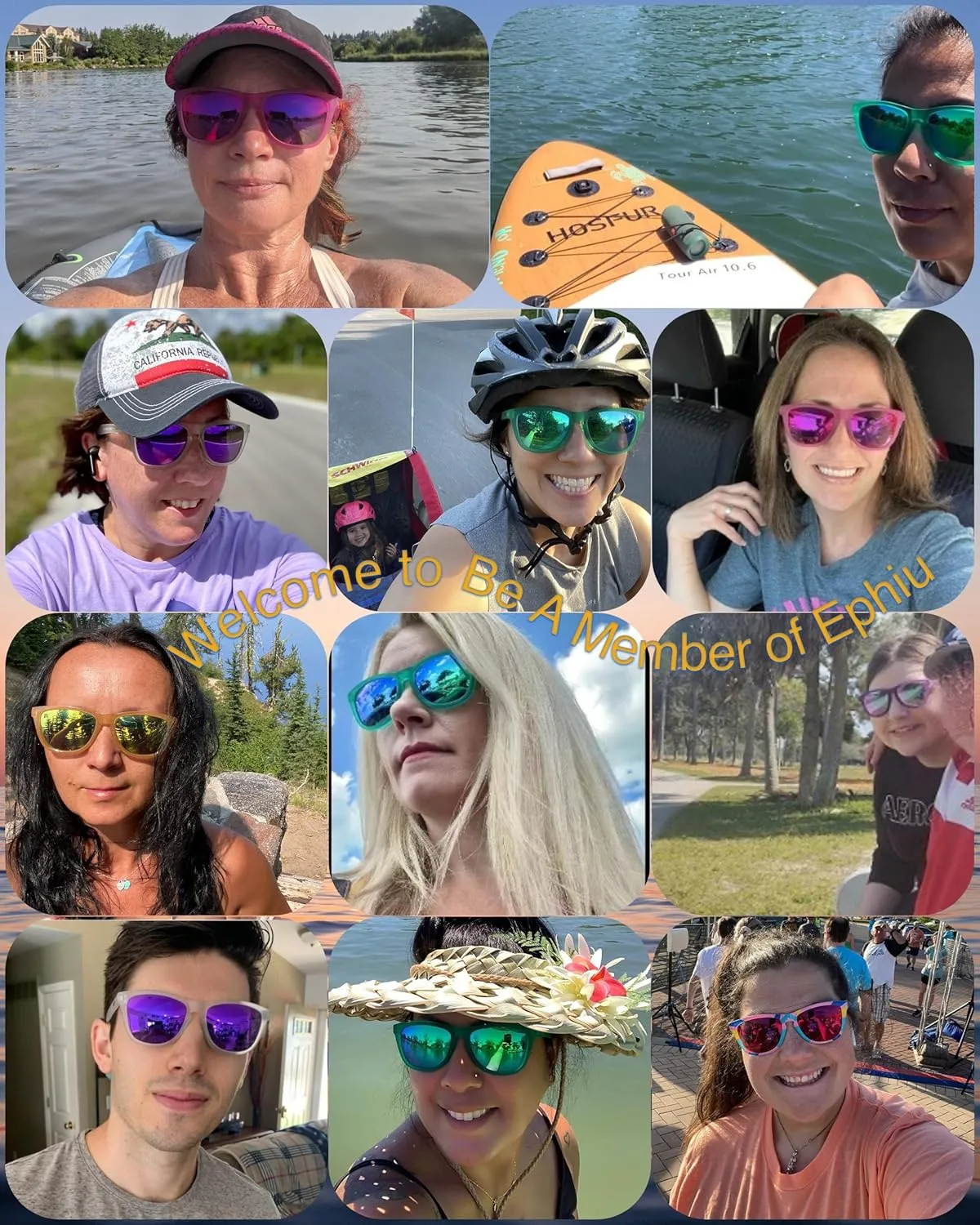EPHIU Polarized Sports Sunglasses for Men & Women – UV400 No Slip No Bounce Mirror Lenses for Running/Cycling/Hiking