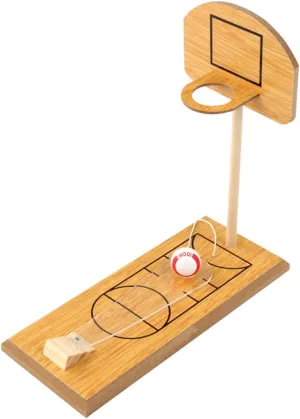 ERINGOGO Mini Portable Wooden Basketball Game Set Indoor Outdoor Tabletop Fun for Adults Relief Desktop Sports Enhances Hand Eye Coordination