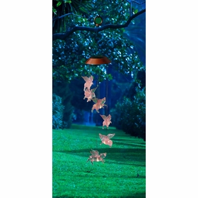 Evergreen Garden Beautiful Summer When Pigs Fly Solar Hanging Mobile - 7 x 7 x 26 Inches Fade and Weather Resistant Outdoor Decoration for Homes, Yards and Gardens