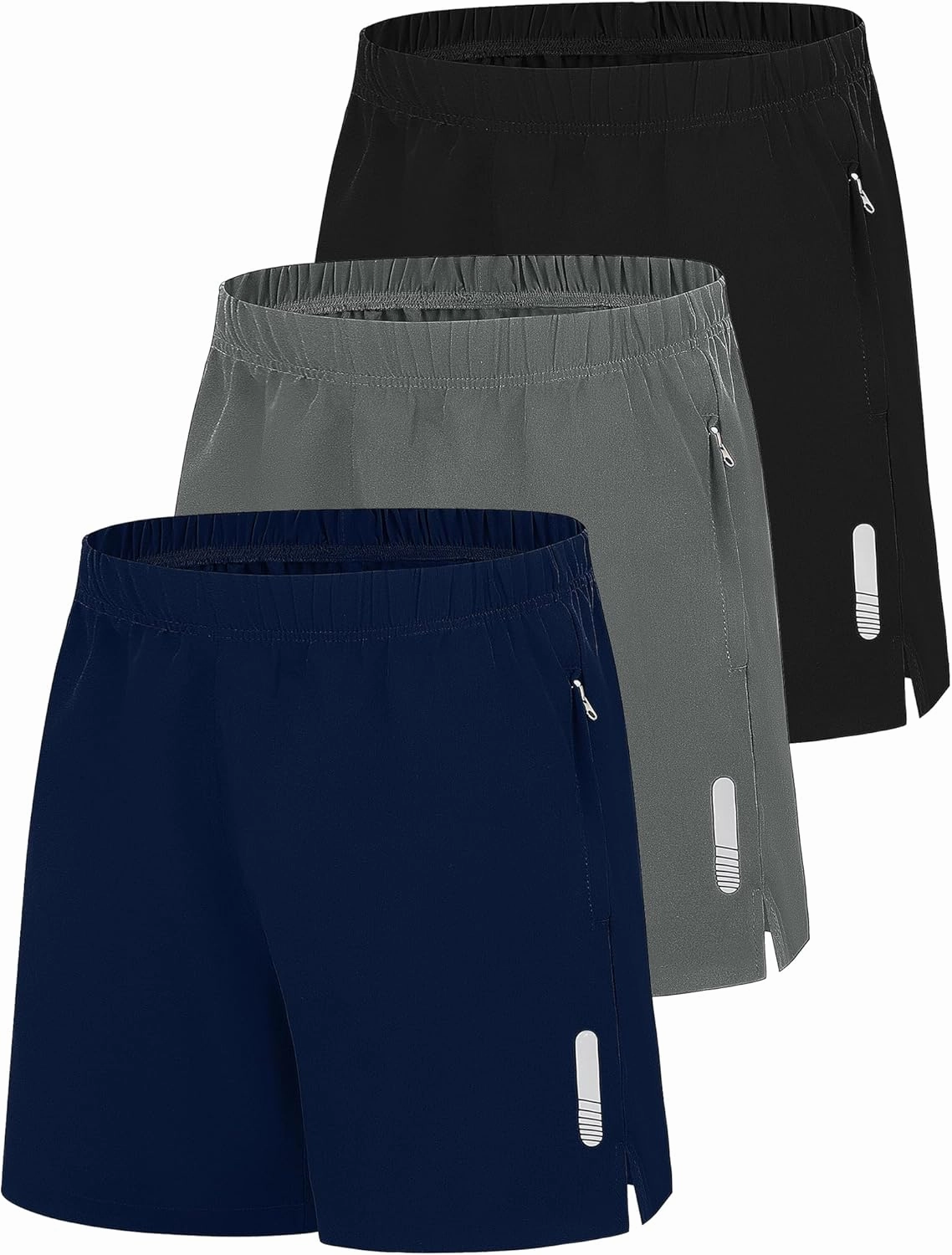 EXARUS Boys Athletic Shorts 4"/6" Quick Dry Lightweight Adjustable Elastic Waist Pockets Basketball Soccer Running