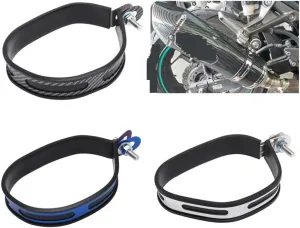 Exhaust Pipe Protector for Yoshimura R77 Universal Motorcycle Modify Exhaust Muffler Holder Clamp Fixed Ring Support Bracket Ring Round(B)