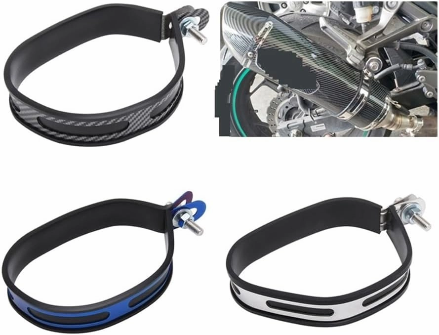 Exhaust Pipe Protector Cover for Yoshimura R77 Universal Motorcycle Modify Exhaust Muffler Holder Clamp Fixed Ring Support Bracket Ring Round
