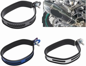 Exhaust Pipe Protector Cover for Yoshimura R77 Universal Motorcycle Modify Exhaust Muffler Holder Clamp Fixed Ring Support Bracket Ring Round