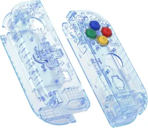 eXtremeRate Glacier Blue Joycon Handheld Controller Housing (D-Pad Version) with Colorful Buttons, DIY Replacement Shell Case for Nintendo Switch & Switch OLED Joy-Con – Console Shell NOT Included