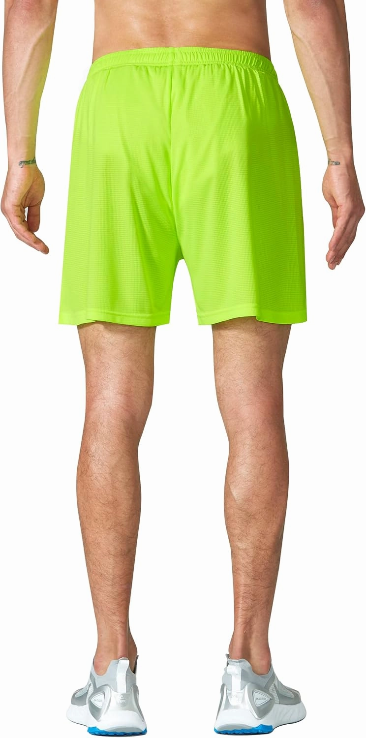 EZRUN Men's 5 Inches Running Workout Shorts Quick Dry Lightweight Athletic Shorts with Liner Zipper Pockets