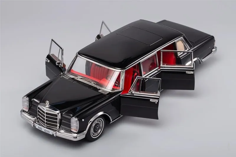FloZ for KengFai for Mercedes for Benz for S600 for Pullman Classic Car Pearlescent Black 1:18 Truck Pre-Built Model