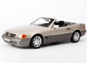 FloZ for NOREV for Mercedes for Benz 500SL R129 1989 Convertible Smoke Silver 1:18 Car Pre-Built Model