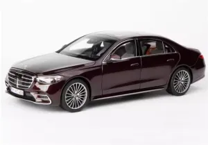 FloZ for NOREV for Mercedes for Benz for S-Class for AMG-Line 2021 red 1:18 Car Pre-Built Model
