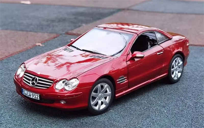 FloZ for NOREV for Mercedes for Benz for SL500 2003 R230 Red Metallic 1:18 Car Pre-Built Model