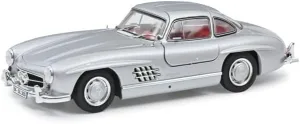 FloZ for Schuco for Mercedes for Benz for 300SL Silver red Interior Car 1:18 Truck Pre-Built Model