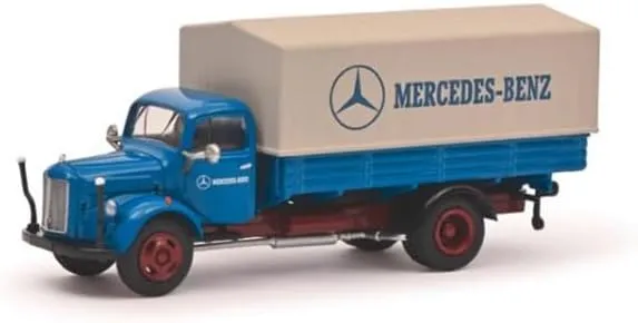 FloZ for Schuco for Mercedes for Benz for L3500 Pr. for Mercedes Classic Tarpaulin Truck 1:87 Car Pre-Built Model