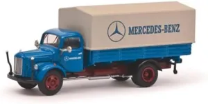 FloZ for Schuco for Mercedes for Benz for L3500 Pr. for Mercedes Classic Tarpaulin Truck 1:87 Car Pre-Built Model