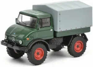 FloZ for Schuco for Mercedes for Benz for Unimog U406 DarkGreen 1/64 Truck Pre-Built Model