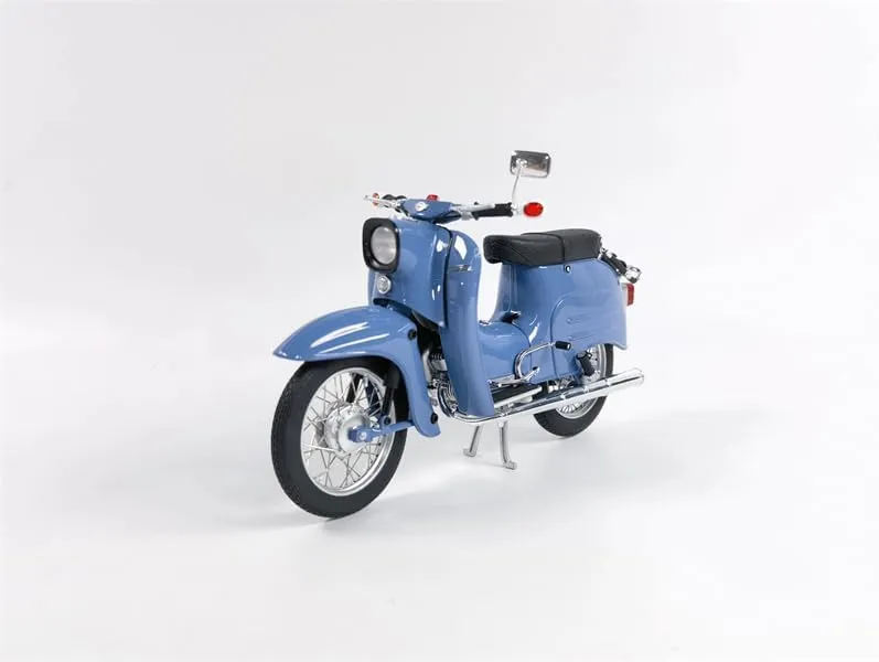 FloZ for Schuco for Simson for Schwalbe Baby Blue Motorcycle 1:10 Truck Pre-Built Model