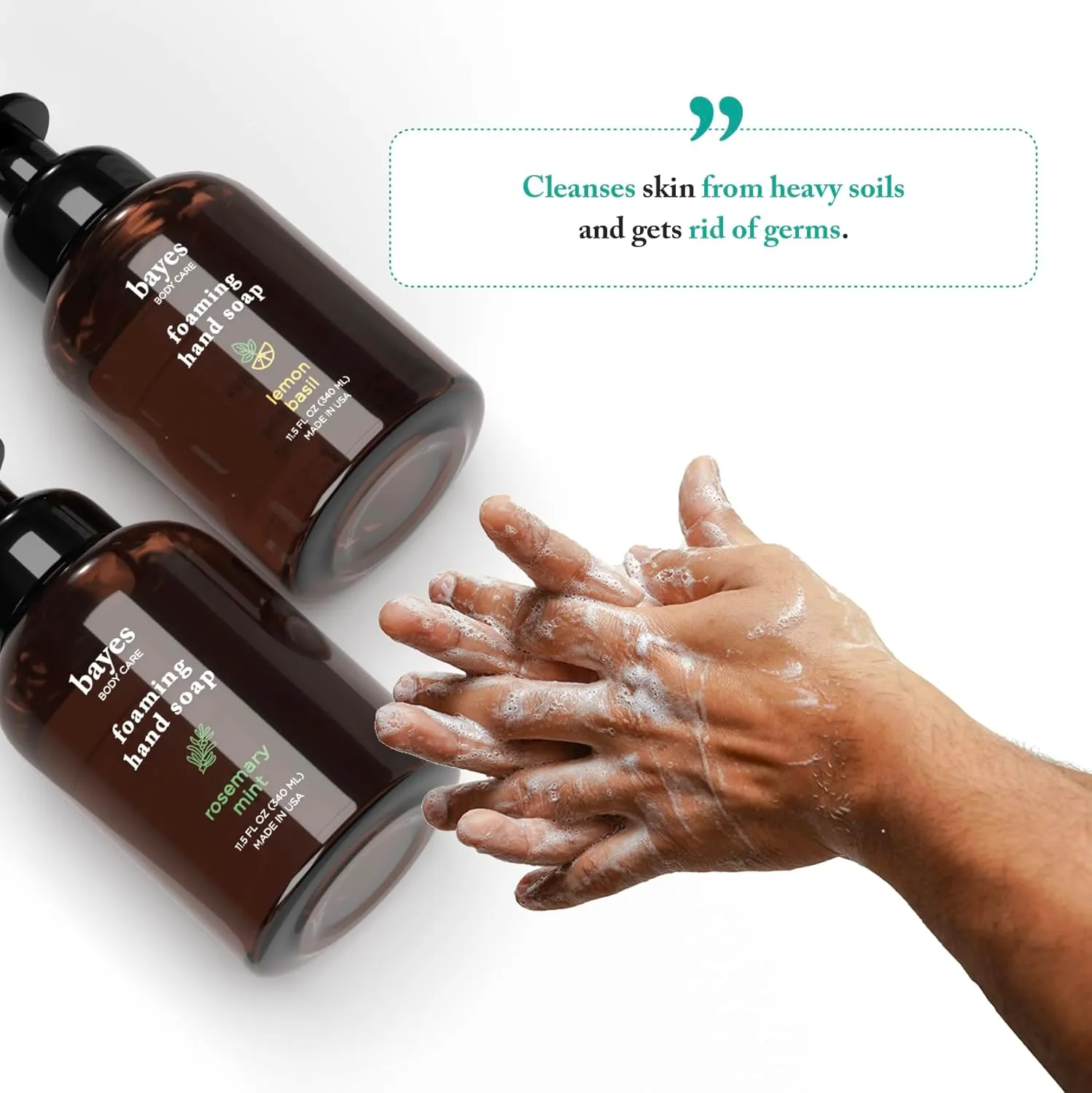 Foaming Hand Soap - Aromatic and Nourishing Hand Wash, Infused with Natural Essential Oils - USDA Certified Biobased - 11.5 Ounce, Lavender, 3 Pack