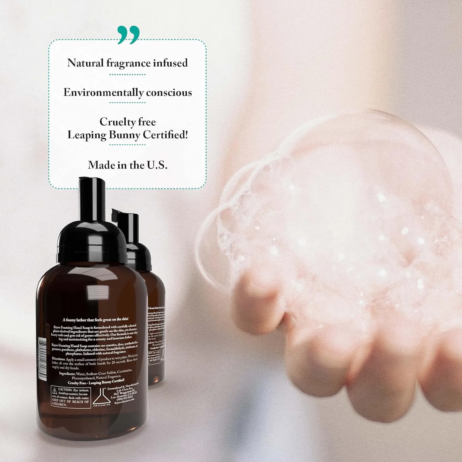 Foaming Hand Soap - Aromatic and Nourishing Hand Wash, Infused with Natural Essential Oils - USDA Certified Biobased - 11.5 Ounce, Lavender, 3 Pack