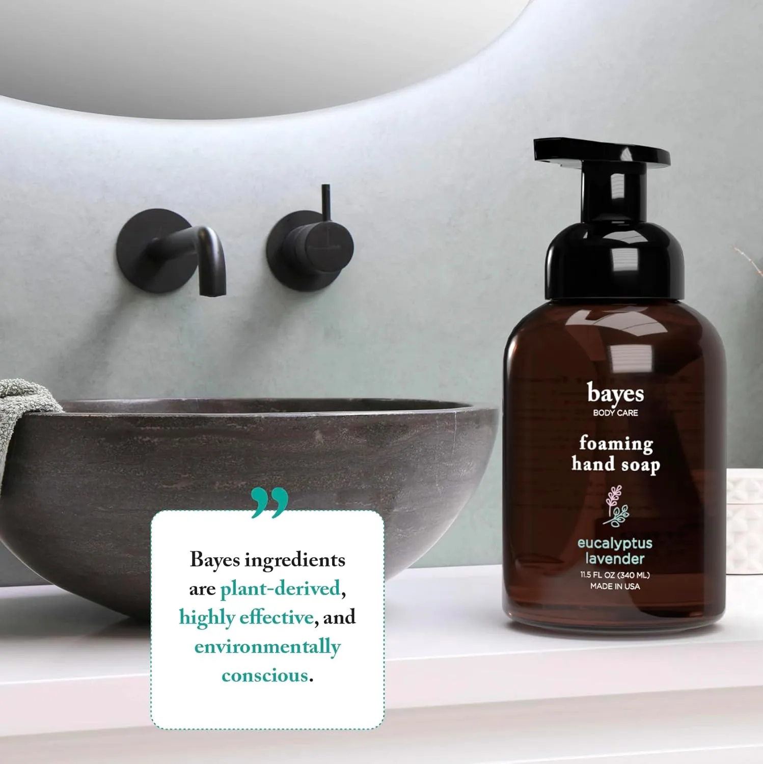 Foaming Hand Soap - Aromatic and Nourishing Hand Wash, Infused with Natural Essential Oils - USDA Certified Biobased - 11.5 Ounce, Lavender, 3 Pack