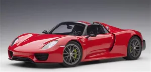 for AUTOART for Porsche for 918 for Spyder for Weissach Sports car red 1:12 Truck Pre-Built Model