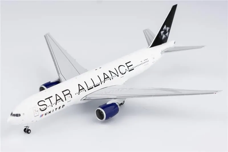 for NG Model for United Airlines for Boeing B777-200ER N218UA Star Alliance 10 Years 1/400 DIECAST Aircraft Pre-Built Model
