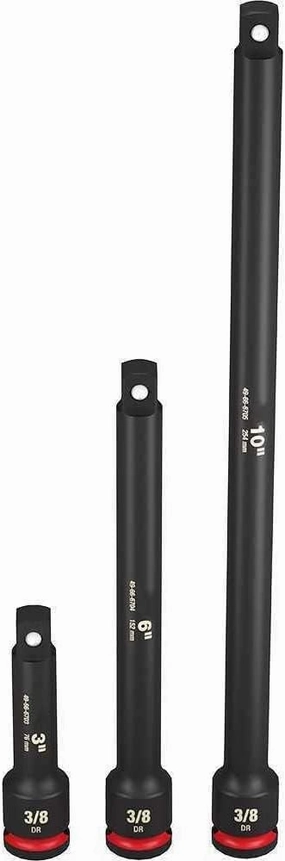 For Milwaukee 49-66-6714 3-Pc. SHOCKWAVE 3/8 in. Drive Impact Socket Extension Set