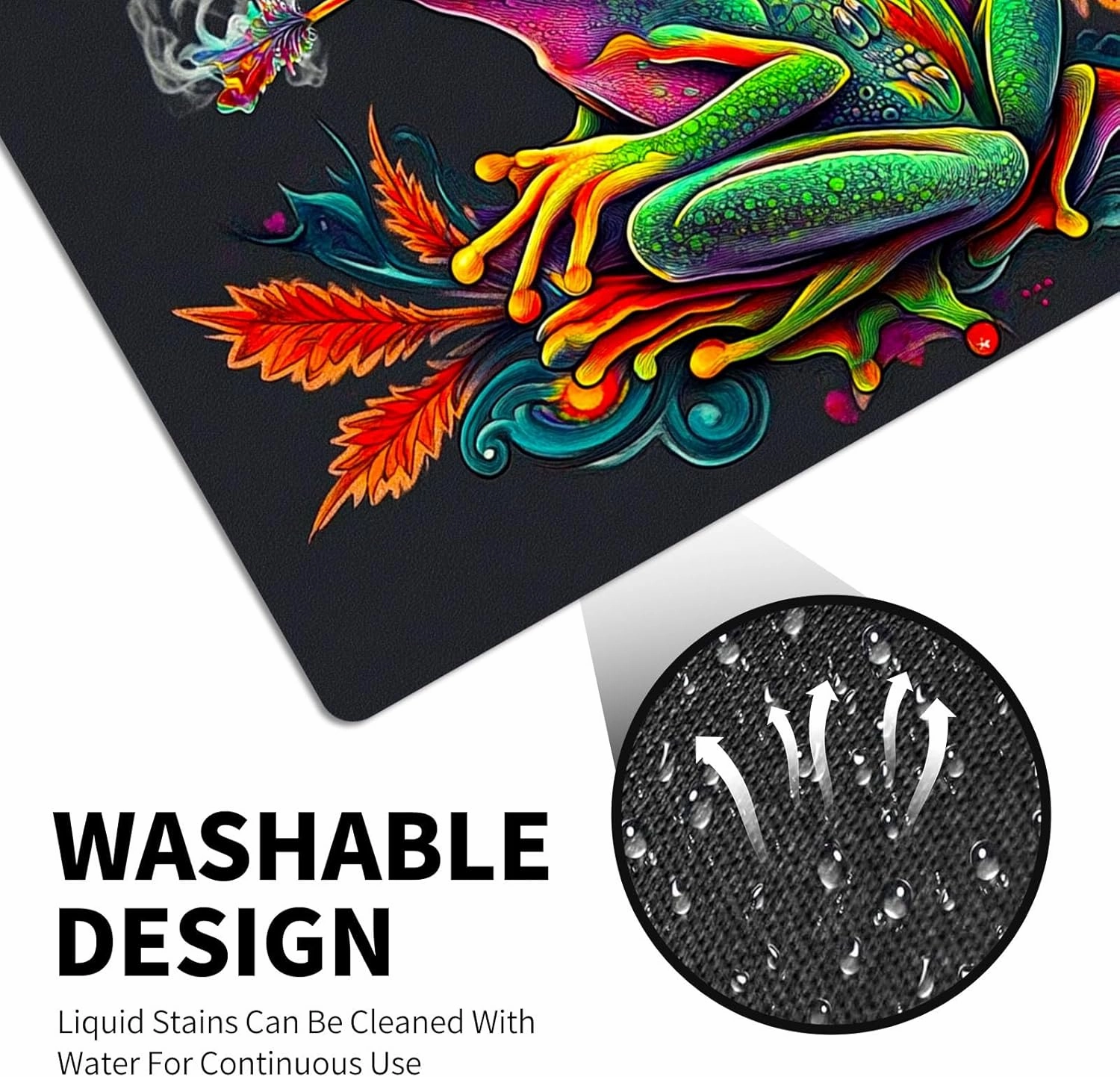 for Mtg Deck Box & Mtg Playmat, Colorful Green Tree Frog Versatile Trading Card Storage Box Solution and Card Sleeves, Keep Your Cards Organized and Protected
