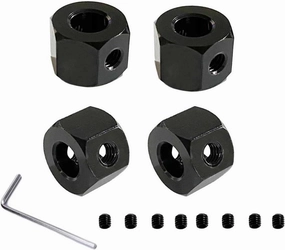 for WPL D12 D42 Rubber Drift Tires Upgrade Wheel Hubs Rubber Soft Tires RC Car Spare Parts Replacement RC Car Accessories Children Toy RC Repair Parts(12mm Adapter 1)