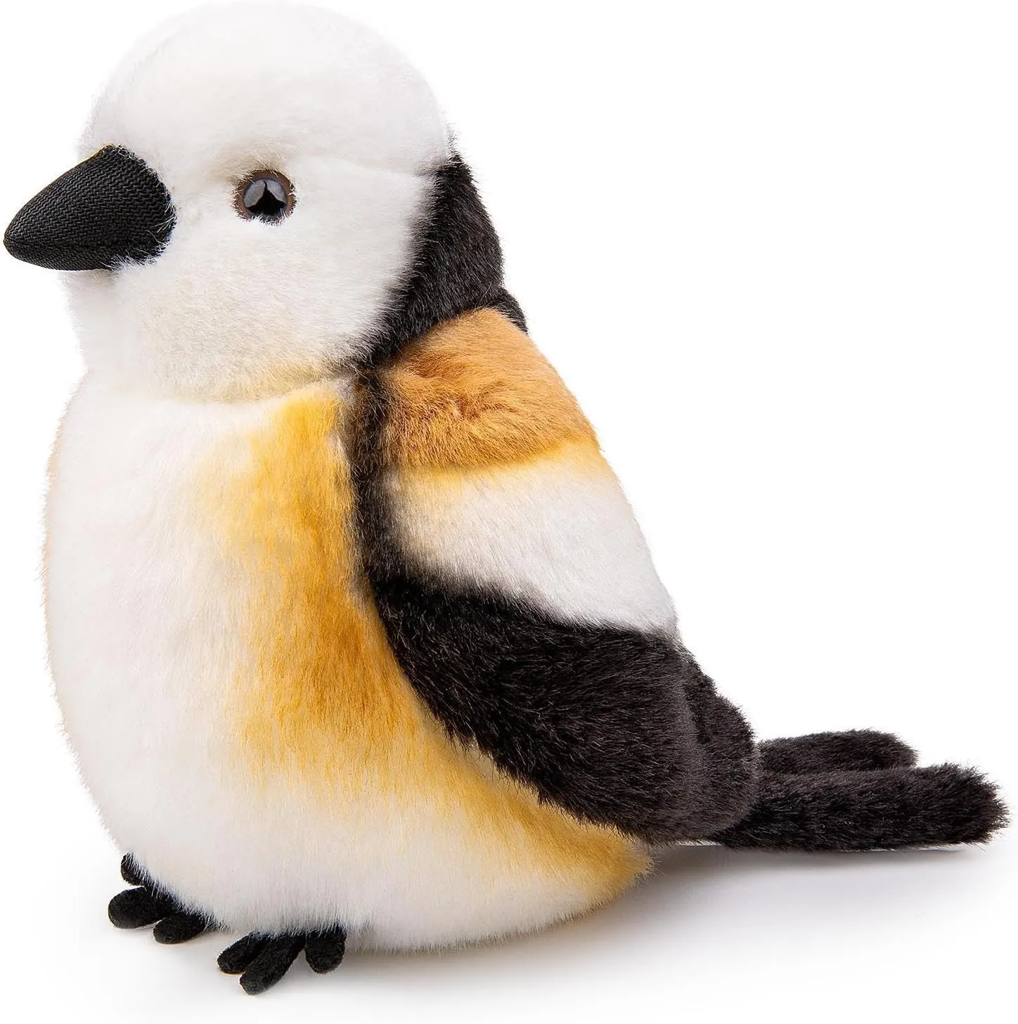 FRANKIEZHOU Long-Tailed Tit Plush Animal,Bird Plush Toy Bird Gifts,Soft Gifts for Kids, Home Decor-Yellow and Black 5.9 inches Tall