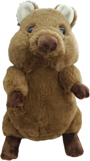 FRANKIEZHOU Realistic Quokka Stuffed Animal- Brown11.8,Soft Kawaii Plush Toy for Kids,Girl Toys,Gifts for Kids,Home Decor,Hugging Toy