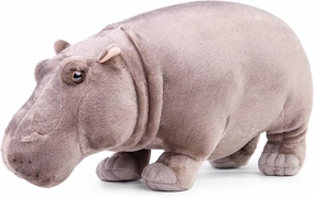 FRANKIEZHOU Lifelike Hippo Stuffed Animal- Grey 16",Simulation Soft Gifts,Girl Toys,Gifts for Kids