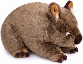 FRANKIEZHOU Lifelike Wombat Stuffed Animal-Brown 12" Realistic Wombat Plush,Simulation Soft Wombat Plush,Girl Toys,Gifts for Kids