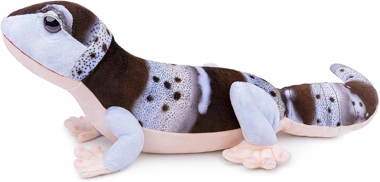 FRANKIEZHOU Simulation Fat-Tailed Gecko Stuffed Animal-Taupe 15",Leopard Gecko Stuffed Animal for Boys, Spotted Gecko Toy,Gifts for Kids,Home Decor,Hugging Toy