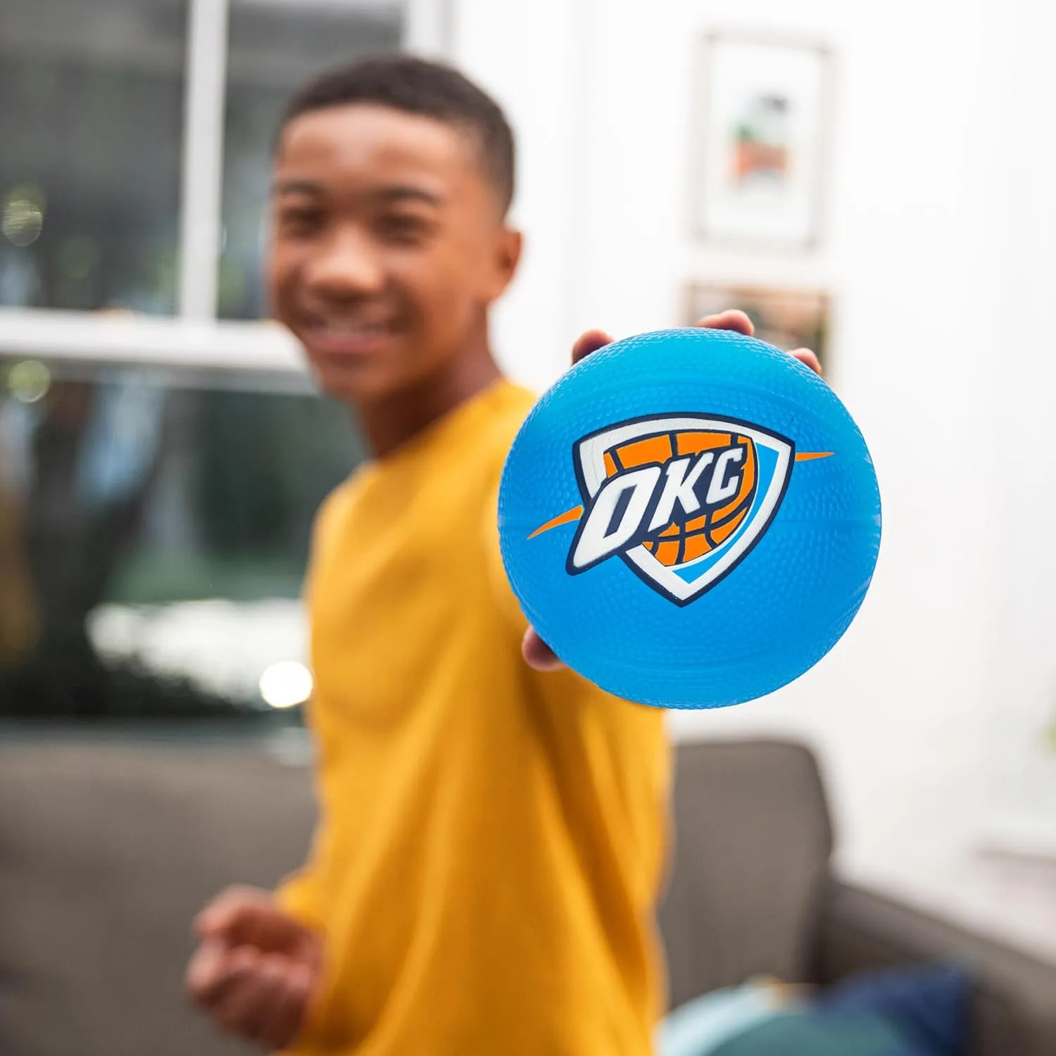 Franklin Sports Kids NBA Mini Foam Basketball - 5.5" Inch Soft Toy Basketball for Indoor or Mini Over the Door Hoops