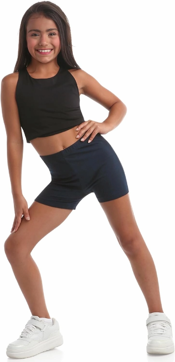 French Toast Girls Biker Shorts - 3 Pack Under Shorts for Uniforms, Skirts, Dresses - Dance Cartwheel Shorts for Girls (4-16)