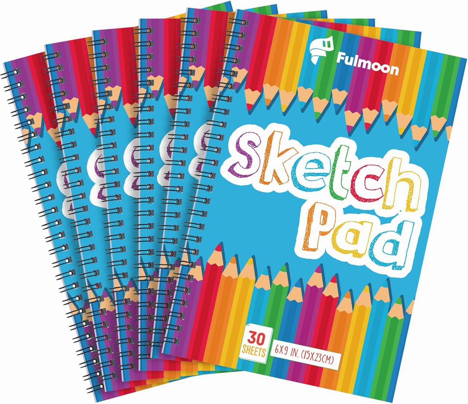 Fulmoon 25 Pcs Operation Christmas Bulk Drawing Pad for Kids 30 Sheets Drawing Paper Coloring Sketch Book Art Supplies for Adults Crayons Pencils School Office Christmas Art Supplies, 6 x 9 Inch