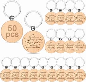 Fumete 50 Pcs Employee Appreciation Gift Inspirational Keychain Thank You Gift for Teacher Coworker End of Year Graduation