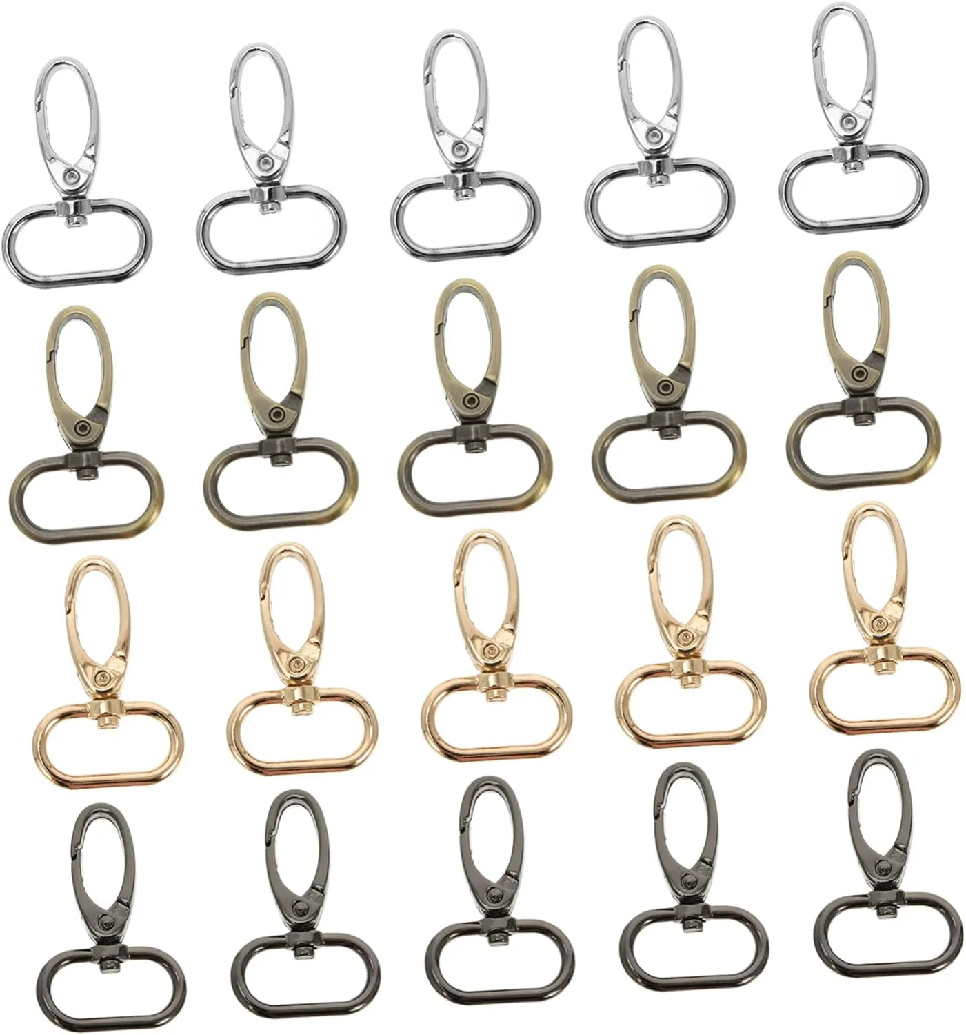 Gadpiparty Sturdy Key Chain Clip 20pcs Handbag Buckle Alloy Claw Clasp for Zipper Pulls