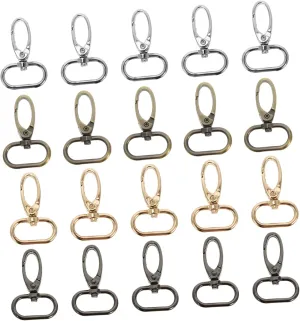 Gadpiparty Sturdy Key Chain Clip 20pcs Handbag Buckle Alloy Claw Clasp for Zipper Pulls