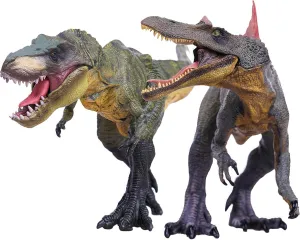 Gemini&Genius Dinosaurs Tyrannosaurus Rex and Spinosaurus Action Figures Toys, Gifts, Stocking Stuffer, Cool Birthday Cake Topper, Family Party Gifts for 3 Years Old and Up